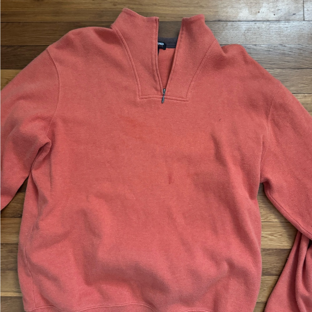 Men's Orange Half-Zip Sweater